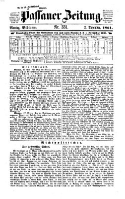 Passauer Zeitung Montag 2. Dezember 1861