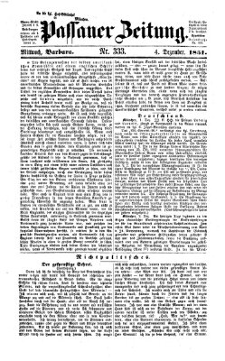 Passauer Zeitung Mittwoch 4. Dezember 1861