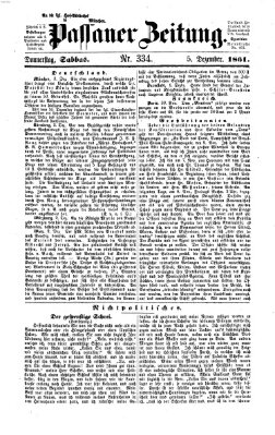 Passauer Zeitung Donnerstag 5. Dezember 1861