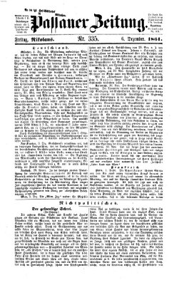 Passauer Zeitung Freitag 6. Dezember 1861