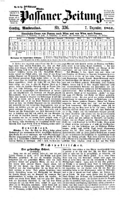 Passauer Zeitung Samstag 7. Dezember 1861