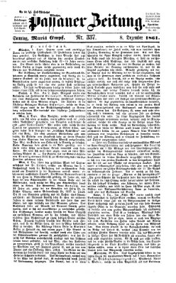 Passauer Zeitung Sonntag 8. Dezember 1861