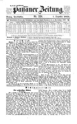 Passauer Zeitung Montag 9. Dezember 1861