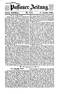 Passauer Zeitung Sonntag 15. Dezember 1861