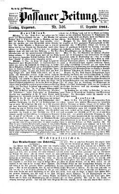 Passauer Zeitung Dienstag 17. Dezember 1861