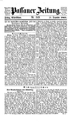 Passauer Zeitung Freitag 20. Dezember 1861