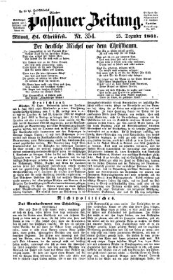 Passauer Zeitung Mittwoch 25. Dezember 1861