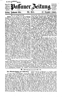 Passauer Zeitung Freitag 27. Dezember 1861