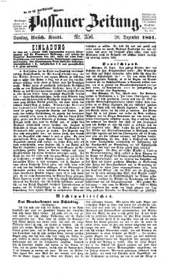 Passauer Zeitung Samstag 28. Dezember 1861