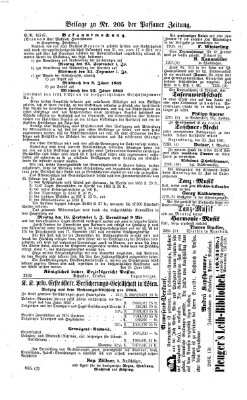 Passauer Zeitung Sonntag 28. Juli 1861