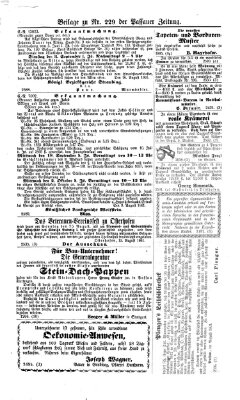 Passauer Zeitung Mittwoch 21. August 1861