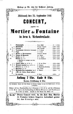 Passauer Zeitung Mittwoch 25. September 1861