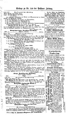 Passauer Zeitung Mittwoch 20. November 1861