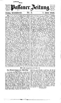 Passauer Zeitung Sonntag 5. Januar 1862