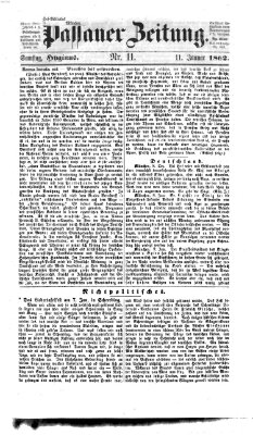 Passauer Zeitung Samstag 11. Januar 1862