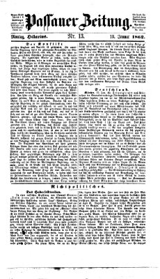 Passauer Zeitung Montag 13. Januar 1862