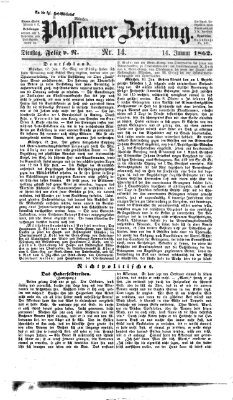 Passauer Zeitung Dienstag 14. Januar 1862