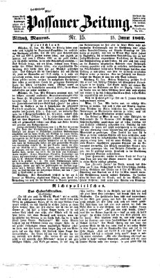 Passauer Zeitung Mittwoch 15. Januar 1862