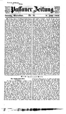 Passauer Zeitung Donnerstag 16. Januar 1862