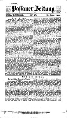 Passauer Zeitung Sonntag 26. Januar 1862