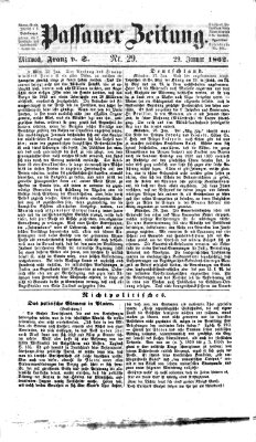 Passauer Zeitung Mittwoch 29. Januar 1862