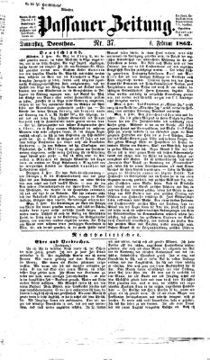 Passauer Zeitung Donnerstag 6. Februar 1862