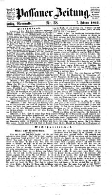 Passauer Zeitung Freitag 7. Februar 1862