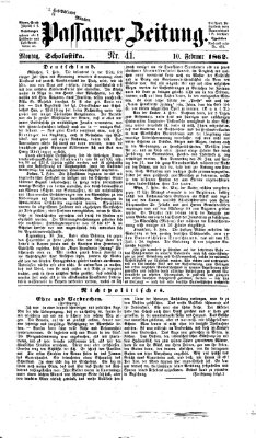 Passauer Zeitung Montag 10. Februar 1862