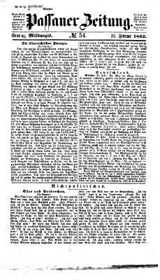 Passauer Zeitung Sonntag 23. Februar 1862