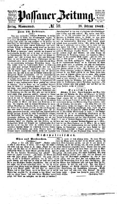 Passauer Zeitung Freitag 28. Februar 1862