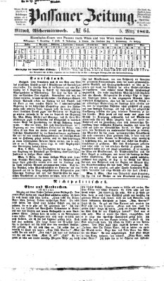 Passauer Zeitung Mittwoch 5. März 1862