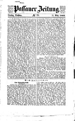 Passauer Zeitung Dienstag 11. März 1862