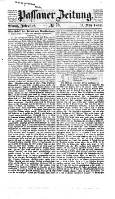 Passauer Zeitung Mittwoch 19. März 1862