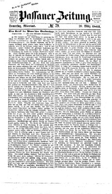 Passauer Zeitung Donnerstag 20. März 1862