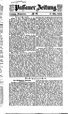 Passauer Zeitung Donnerstag 27. März 1862