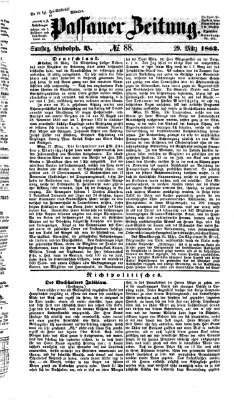 Passauer Zeitung Samstag 29. März 1862