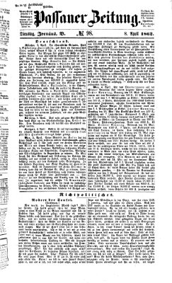 Passauer Zeitung Dienstag 8. April 1862