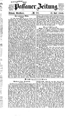 Passauer Zeitung Mittwoch 23. April 1862