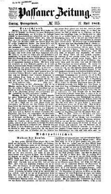 Passauer Zeitung Sonntag 27. April 1862