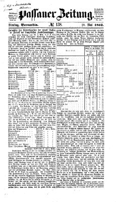 Passauer Zeitung Dienstag 20. Mai 1862