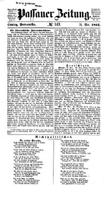 Passauer Zeitung Samstag 31. Mai 1862