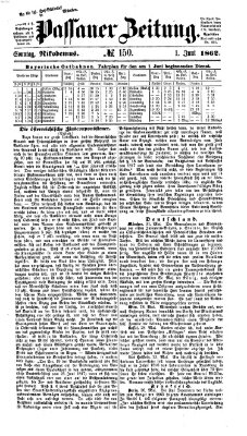 Passauer Zeitung Sonntag 1. Juni 1862