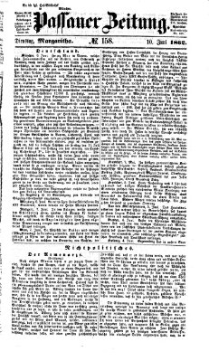 Passauer Zeitung Dienstag 10. Juni 1862