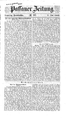 Passauer Zeitung Donnerstag 19. Juni 1862