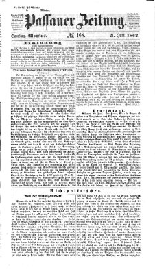 Passauer Zeitung Samstag 21. Juni 1862