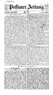 Passauer Zeitung Dienstag 1. Juli 1862