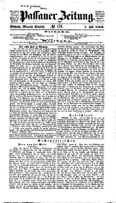 Passauer Zeitung Mittwoch 2. Juli 1862