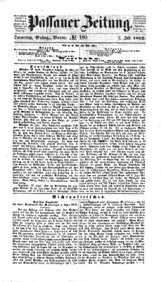 Passauer Zeitung Donnerstag 3. Juli 1862