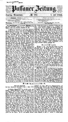 Passauer Zeitung Samstag 5. Juli 1862