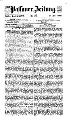 Passauer Zeitung Sonntag 20. Juli 1862